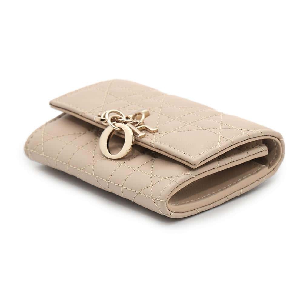 Dior Glycine My Compact Wallet Christian Cannage Bi fold  Lambskin